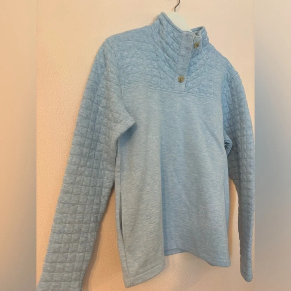 Southern Tide Kelsea Quilted Heather Pullover Color Dream Blue - Picture 6 of 8